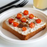 Toast topped with fresh ingredients for an easy canned sardine meal idea